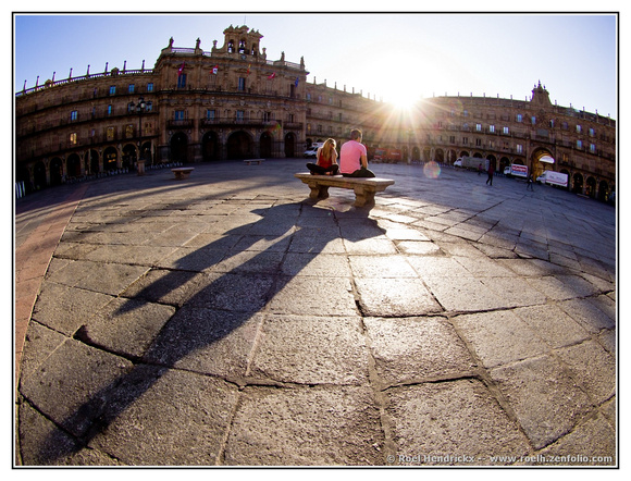 Early Couple on Plaza Mayor (Salamanca)